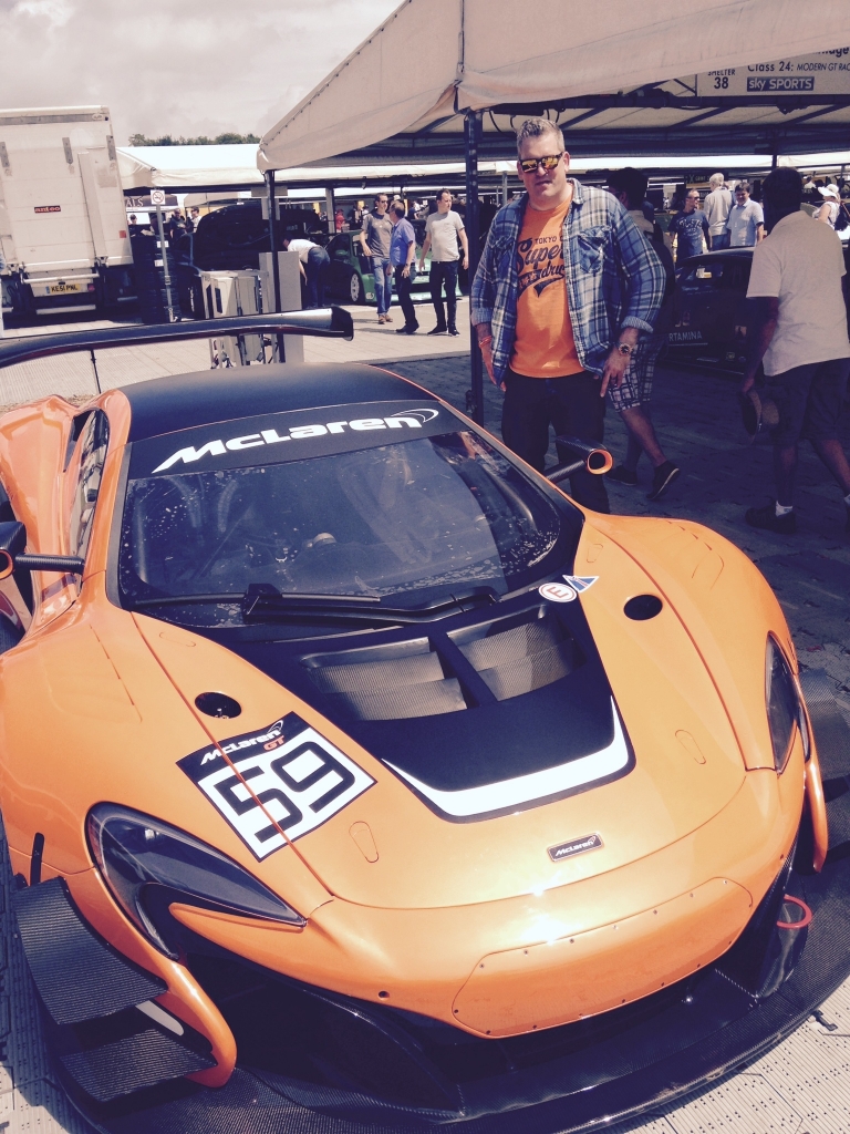Sarum Hydraulics engineer Jon soaks up McLaren at Goodwood