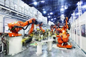 Robotic assembly line. Image credit - http://www.ifr.org/index.php?id=59&df=ABB_Fabrikautomation.jpg 