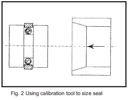 using calibration tool to size seal