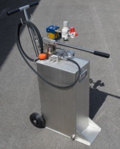 50 litre trolley Micropac duo air manual hydrostatic test unit