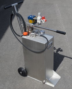 50 litre trolley Micropac duo air manual hydrotest unit
