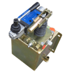 custom hydraulic product with reservoir, hand pump and valve