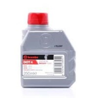 Plastic bottle of BREMBO Brake Fluid for topping up your system