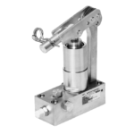 3/4 angle view of our two speed hydraulic handpump